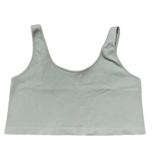 American Eagle Womens Bralette Crop Tank Top Ribbed Knit Sleeveless Casual L/XL
